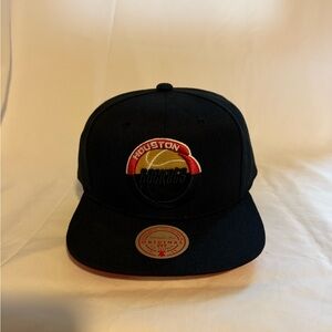 Mitchell & Ness Black Houston Rockets Hat